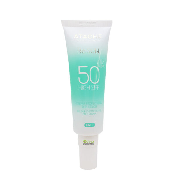 اتچه - کرم محافظ رنگی صورت بی سان SPF 50