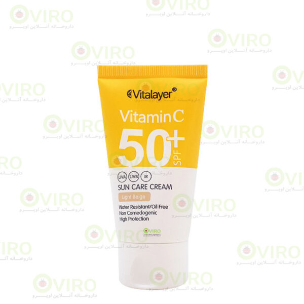 ویتالیر - کرم ضد آفتاب +SPF50 حاوی ویتامین C